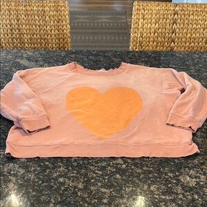 Wildfox Coral Sweatshirt with Heart Design